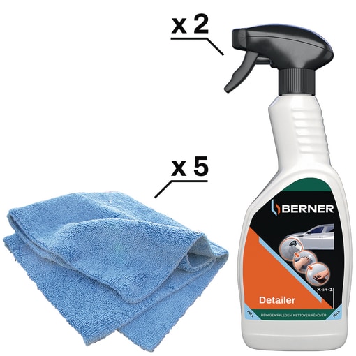 Pack detailer X-in-1 avec 5 microfibres