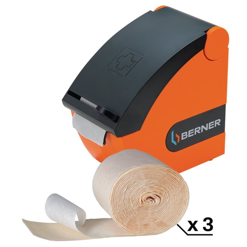 Pack de 3 rouleaux de pansements  beiges + distributeur