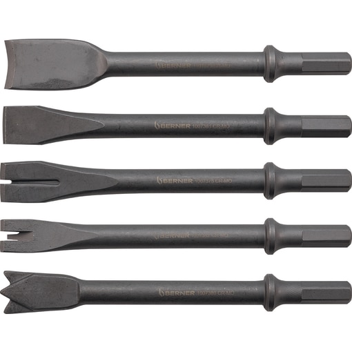 Set 5 burins pour burineur pneumatique