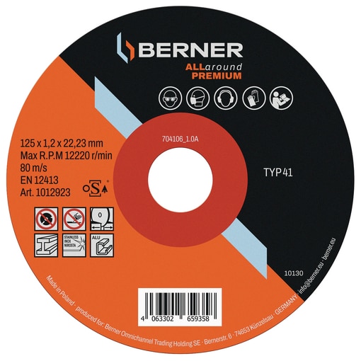 Disque à tronçonner universel 125x1,2x22,23 mm PREMIUM