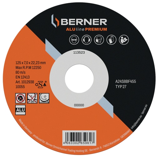 Disco de desbaste ALUline PREMIUM, medidas 115x7 mm