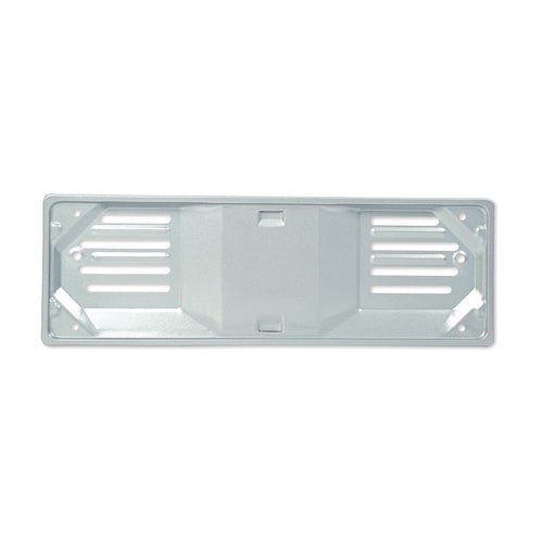 Portatarga anteriore grigio bombato in lamiera