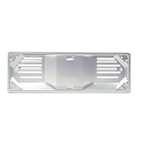 Portatarga anteriore in alluminio bombato