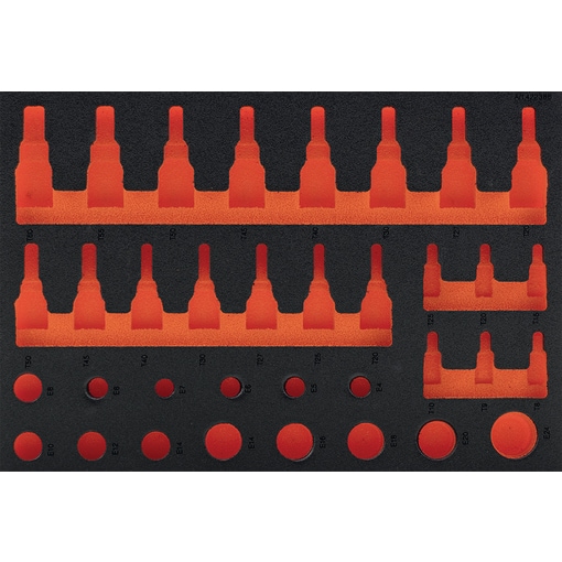 Mousses vides pour le rangement d'outils