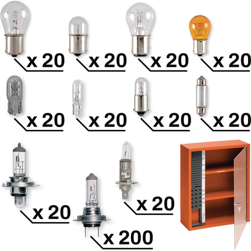 Présentoir & 400 ampoules 12V