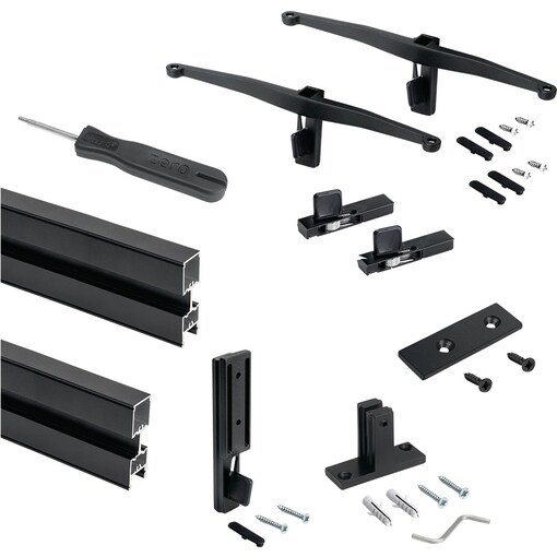 Kit de structure modulaire zéro fixation murale. Peint en noir,