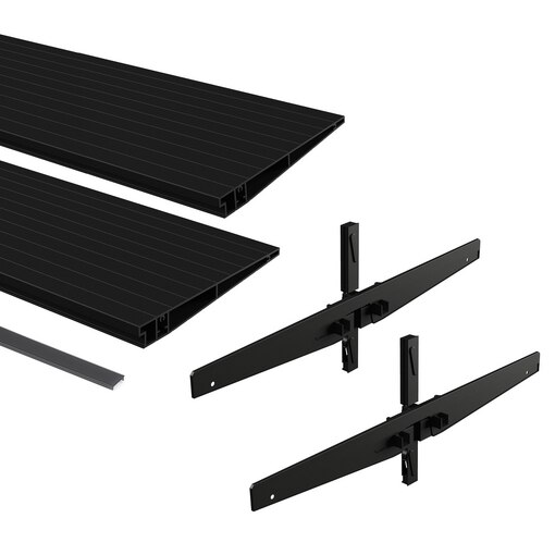 Kit matériel pour la réalisation d'une étagère en aluminium pour la struc