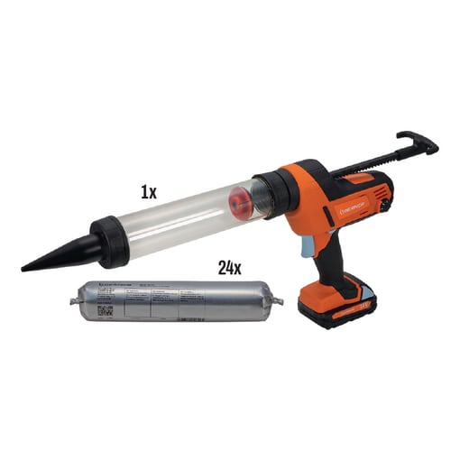 FASTFIX Scheibenkleber und Akku-Schlauchpistole mit Akku