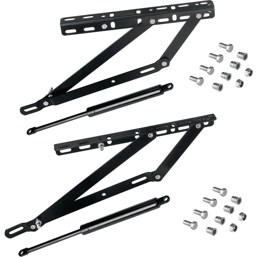 Jeu compas de levage pour coffre canapé, 90 cm, Peint en noir