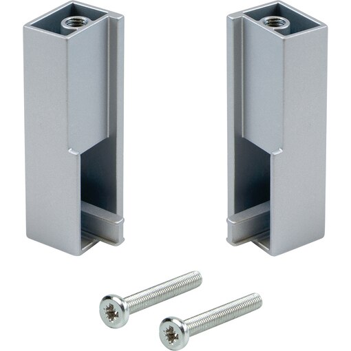 Jeu de supports de barre d'armoire Luxe, Zamak, Peint en moka