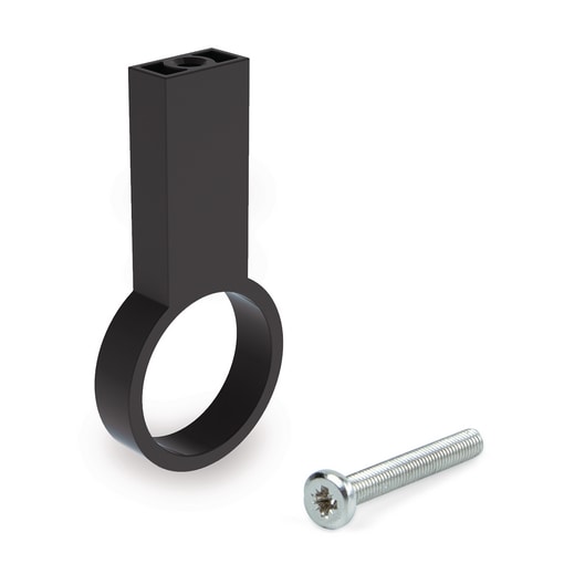 Support central ø28 pour tringle de penderie moka