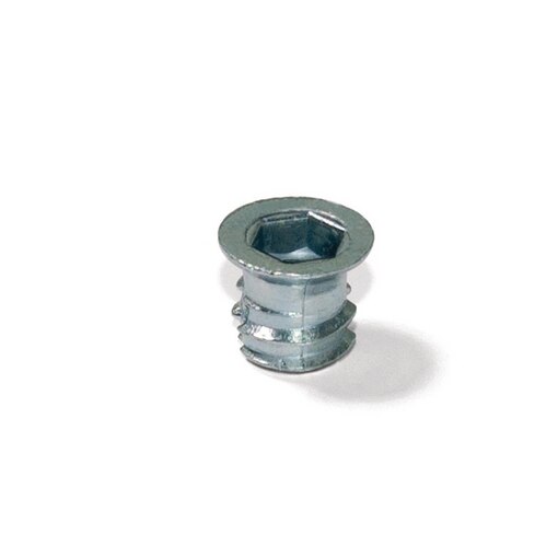 Ecrous perçage trous fraisés long. 15 mm zamak naturel