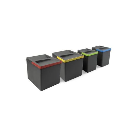 Bacs de recyclage pour tiroirs de cuisine avec couvercle anti-odeur, Hauteur 216