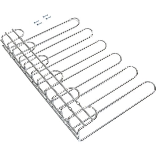 support pour verres à vin à 5 lignes, 320 mm, acier, finition chromée