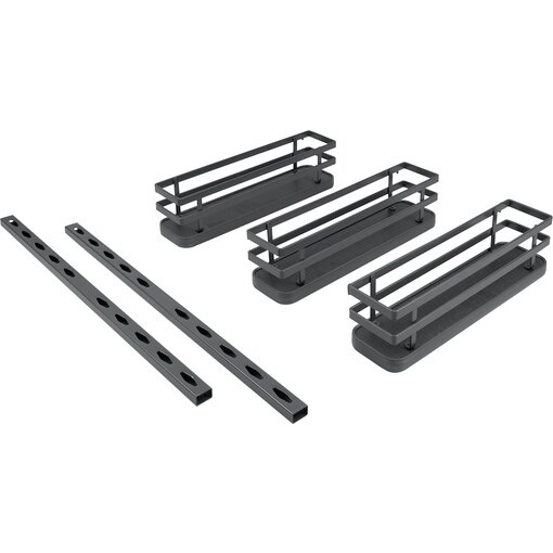 Support à épices avec 3 étagères  acier, gris anthracite.
