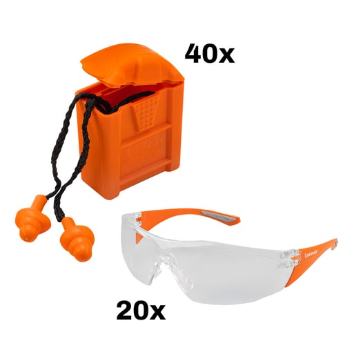 BIG DEAL Occhiali di sicurezza + tappi per le orecchie