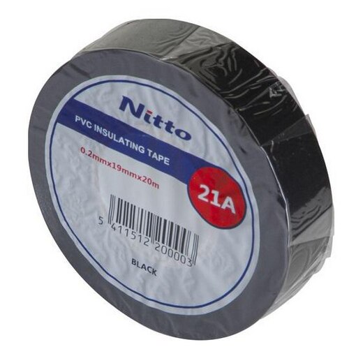 Elektrotape Nitto 21A 50mm x 20m Sort PVC