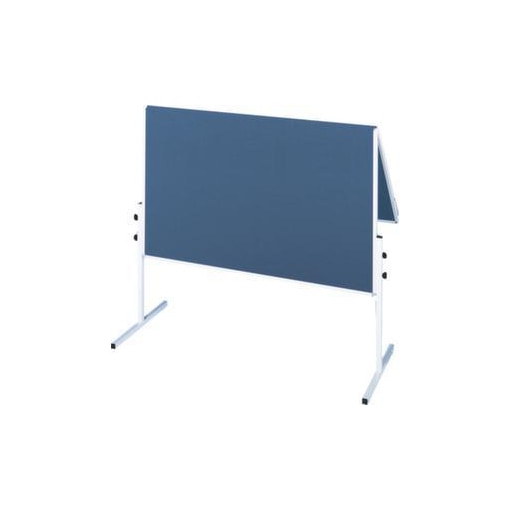 Klapptafel, H 1900mm, Tafel HxB 1500x1200mm, Tafel Filz, blau, pinnbar