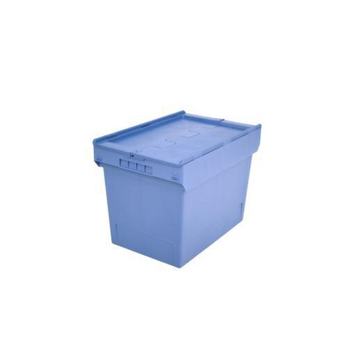 Mehrwegbehälter,HxLxB 440x610x400mm,74l,PP,taubenblau,Wände geschlossen