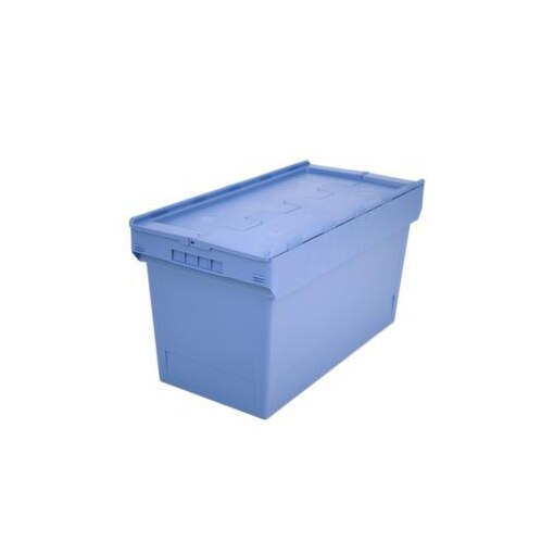 Mehrwegbehälter,HxLxB 440x800x400mm,100l,PP,taubenblau,Wände geschlossen