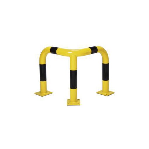 Rammschutzecke,f. innen,HxBxT 600x600x600mm,Gütestahlrohr,gelb/schwarz