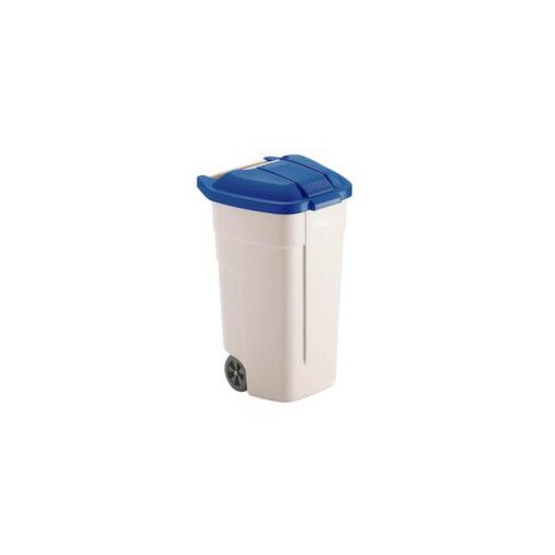 Wertstofftonne,1x100l,HxBxT 850x510x530mm,Korpus PP beige,Deckel PP blau