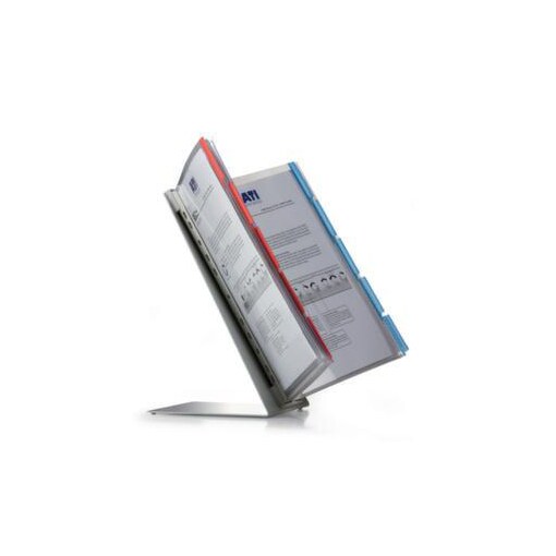 Tisch-Sichttafelsystem, DIN A4, hoch, 10 Tafeln, rot/blau