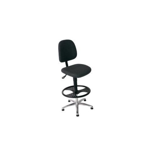 Arbeitsdrehstuhl,Sitz Stoff schwarz,Sitz HxBxT 590-840x470x450mm,Fußring