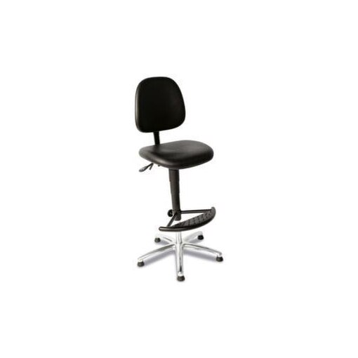 Arbeitsdrehstuhl,Sitz Kunstleder schwarz,Sitz HxBxT 590-840x470x450mm