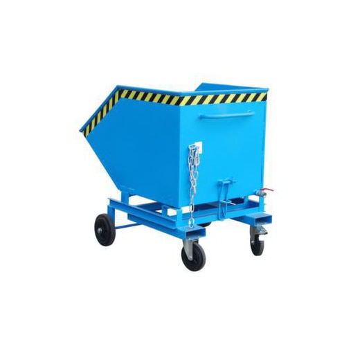 Späne-Kippwagen,HxLxB 1220x1395x1070mm,0,6m³,Tragl. 300kg,RAL5012,Rollen