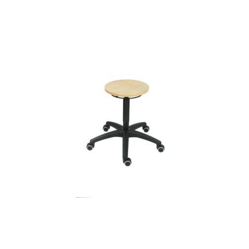 Hocker,Sitz H 440-630mm,Sitz Buche,Gestell schwarz,Lift schwarz,Rollen