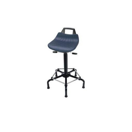 Hocker,Sitz H 590-710mm,Sitz blau,Gestell schwarz,Lift schwarz,Gleiter