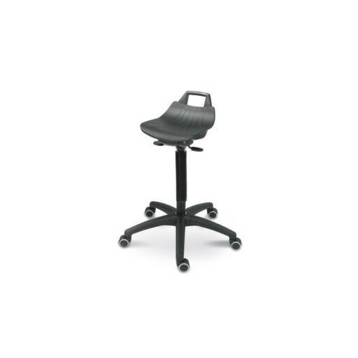 Stehhilfe, Sitz Kunststoff schwarz, Sitz H 520-710mm, Gestell schwarz