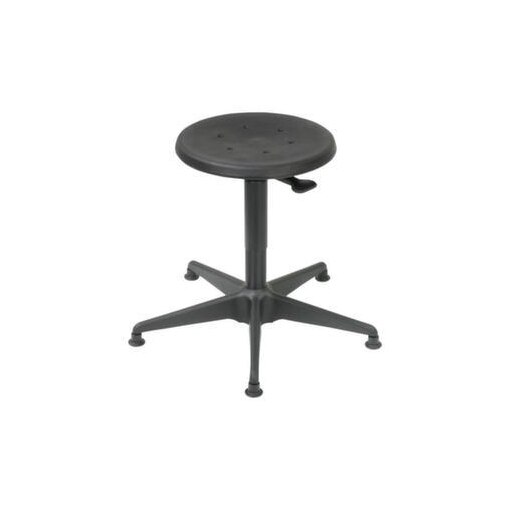 ESD-Hocker, Sitz H 380-520mm, Sitz schwarz, Gestell schwarz, Gleiter