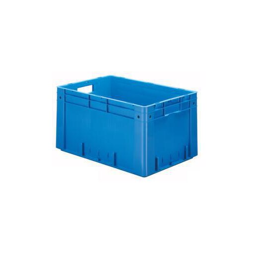 Euronorm-Stapelbehälter,HxLxB 320x600x400mm,60l,PP,blau,Wände geschlossen