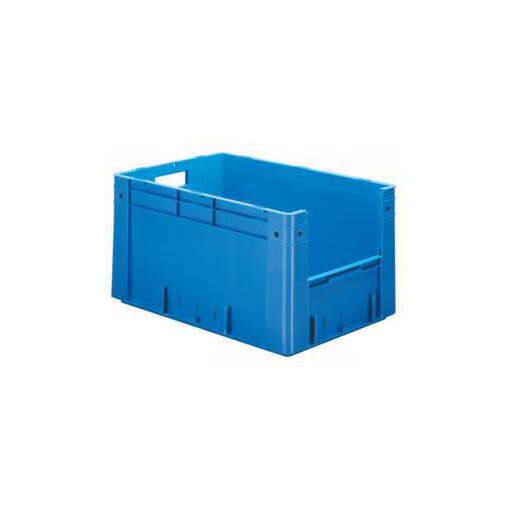 Euronorm-Stapelbehälter,HxLxB 320x600x400mm,60l,PP,blau,Wände geschlossen