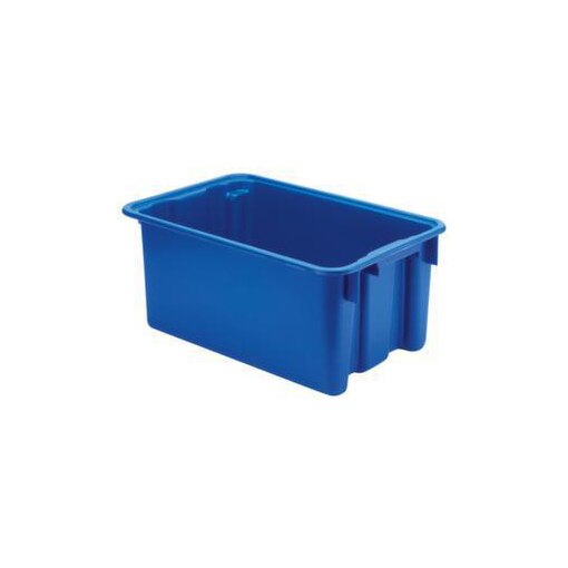 Drehstapelbehälter, HxLxB 250x600x400mm, 45l, PP, blau, Wände geschlossen