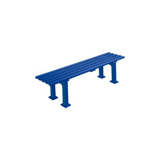 Parkbank,HxBxT 415x1500x370mm,5 Latten,PVC-Leisten-Sitz blau,Sitz H 415mm