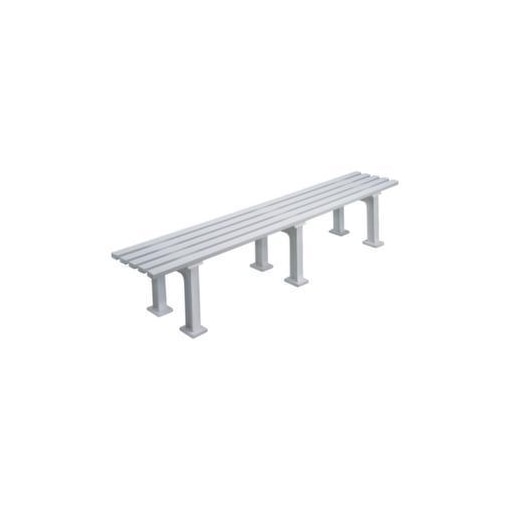 Parkbank,HxBxT 415x2000x370mm,5 Latten,PVC-Leisten-Sitz weiß,Sitz H 415mm