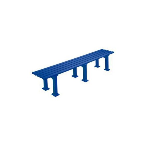 Parkbank,HxBxT 415x2000x370mm,5 Latten,PVC-Leisten-Sitz blau,Sitz H 415mm