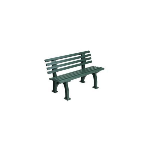 Parkbank,HxBxT 740x1200x380mm,9 Latten,PVC-Leisten-Sitz grün,Sitz H 440mm