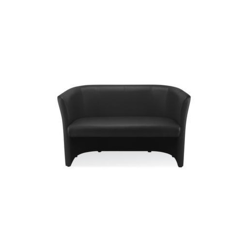 Sofa, 2-Sitzer, Kunstleder schwarz, HxB 770x1290mm