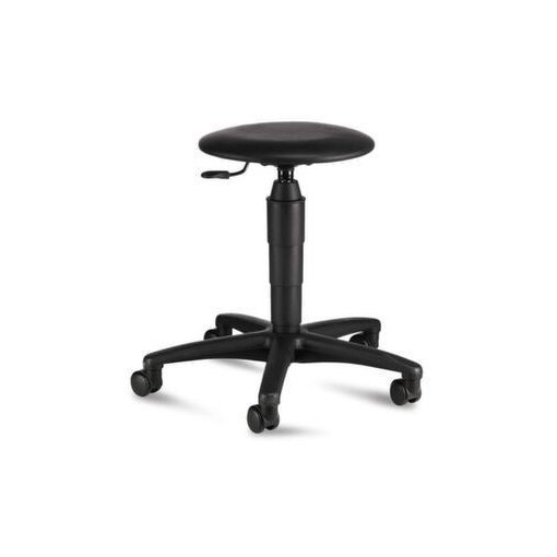 Hocker,Sitz H 420-550mm,Sitz Kunstleder schwarz,Gestell schwarz,Rollen