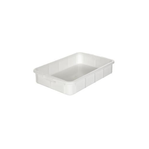 Stapelbehälter,HxLxB 120x670x445mm,28l,PE,naturweiss,Wände geschlossen