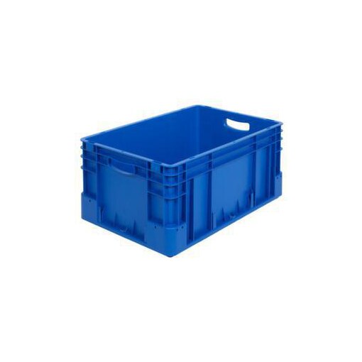 Stapelbehälter, HxLxB 270x600x400mm, 50l, PP, blau, Wände geschlossen