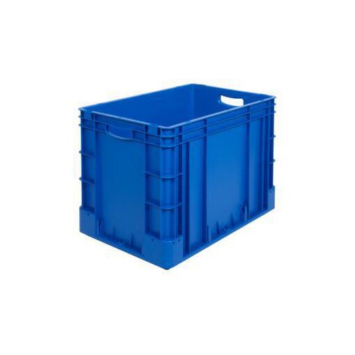 Stapelbehälter, HxLxB 420x600x400mm, 80l, PP, blau, Wände geschlossen