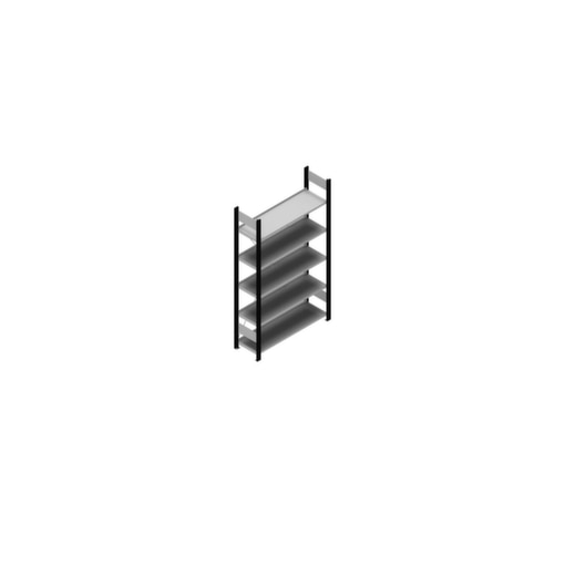 Aktenregal,Grundfeld,HxBxT 1750x1060x335mm,Fachlast 60kg,5xStahlboden