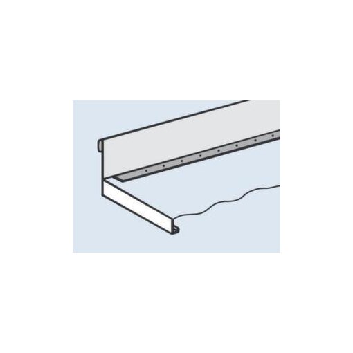 Schüttgutleiste, f. Steckregal, HxB 100x1000mm, Stahl, RAL7035