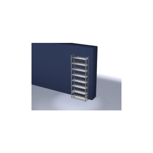 Aktenregal, Grundfeld, HxBxT 2700x1060x335mm, Fachlast 60kg, 8xStahlboden