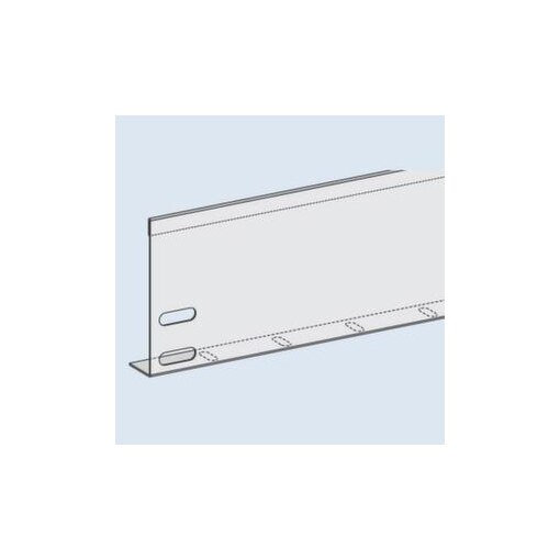 Schüttgutleiste, f. Schraubregal, HxB 100x1300mm, Stahl, RAL7035